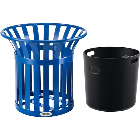 Global Industrial Steel Slat Planter, 14 Gallon Capacity, Blue 695738BL
